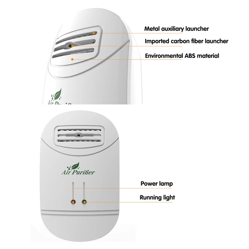Вставной очиститель воздуха, негативный ионизатор, генератор, удаление формальдегида, очистка пыли для дома, 220 В
