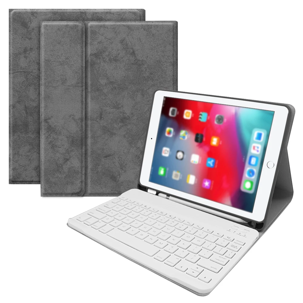 Чехол с Bluetooth клавиатурой для iPad Air1/2 iPad Pro 9,7/iPad 9,7 из искусственной кожи полный защитный чехол BT беспроводной чехол для клавиатуры