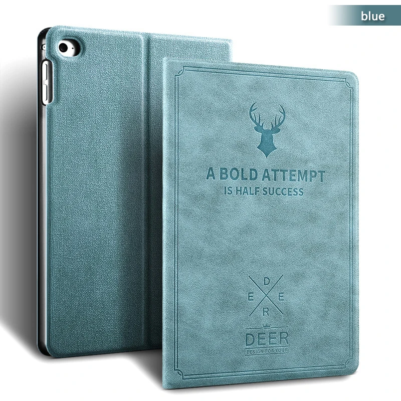 

Case for iPad Mini 3 2 1 Protective Case Anti-Slip Stand Auto Sleep/Wake up Retro Deer Pattern Smart Cover for iPad Mini 1 2 3