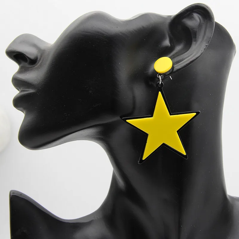 Женские акриловые серьги подвески FishSheep эффектные геометрические в стиле панк