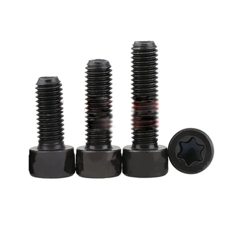 M2x4mm Torx цилиндрической головкой шестиугольник механических винты углеродистой стали черный 30 шт