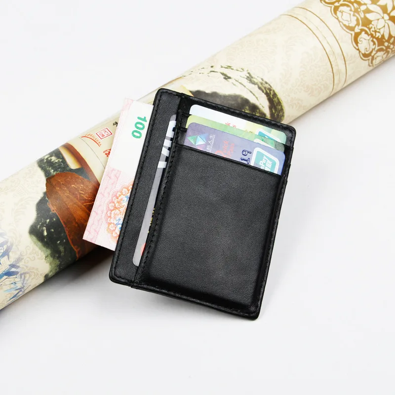 Кошелек из натуральной кожи с блокировкой Rfid для кредитных карт, защита Карт Rfid, минималистичный модный мужской держатель именных карт