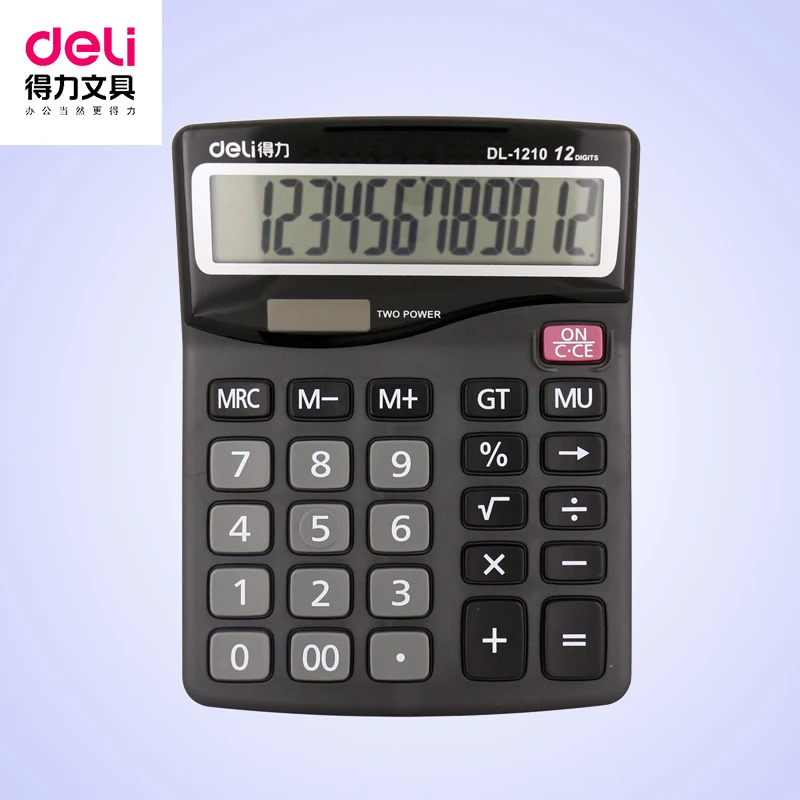 ديلي 1210A 12 أرقام مكتب سطح المكتب حاسبة طالب ضباط المزدوج مورد الطاقة الشمسية و بطارية مجاني الشحن