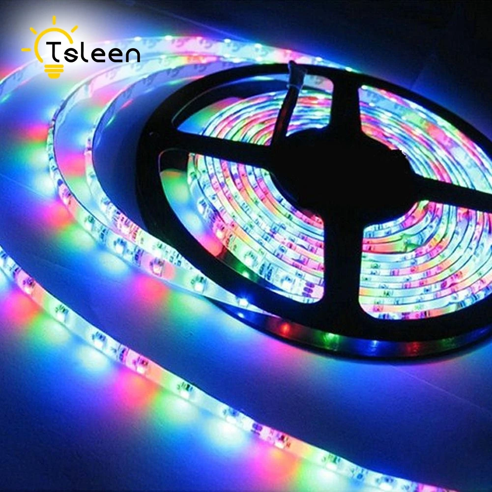 Дешевая распродажа 5 м RGB светодиодный светильник 5050 led 12 В fita Светодиодная лента Диодная лента для потолочного шкафа Рождественский праздничный декоративный светильник