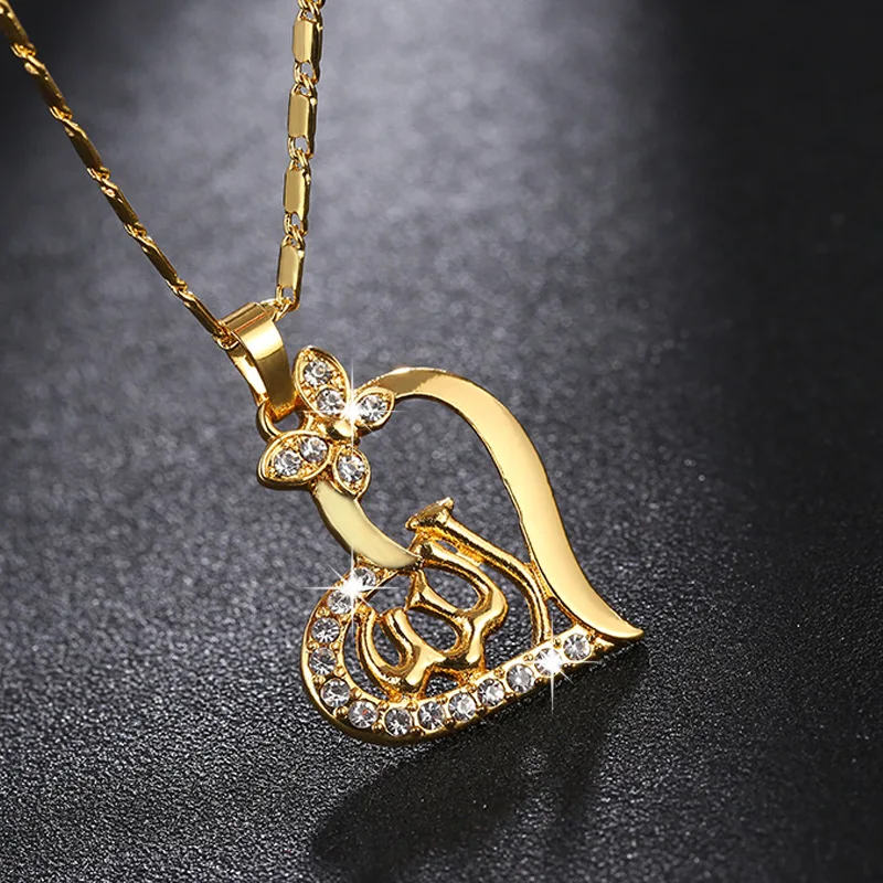 Fooderwerk Jewelry Ближний Восток мусульманский, ислам кулон леди в форме сердца цепочки и ожерелья ирландский женские ювелирные изделия