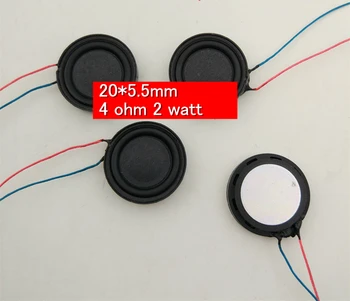 

2PCS 20MM 4 ohm 2 watt 4R2W circle speaker Full range mini speaker 20*5.5MM with Connector line