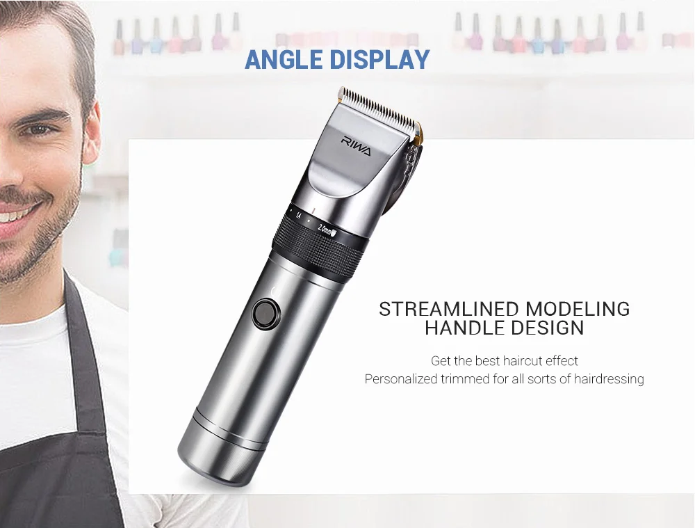 RIWA X9 Adjustable Electric Rechargeable Hair Clipper Haircut Trimmer
