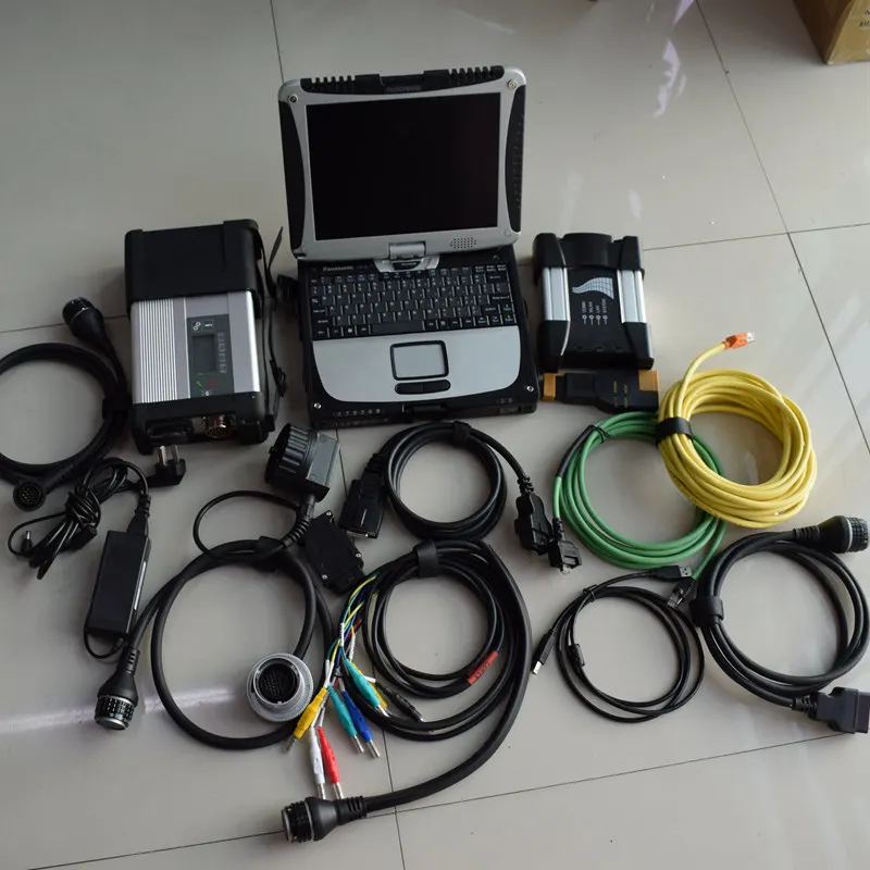 2019 12 v диагностический инструмент mb star c5 sd connect compact 5 + для bmw icom next a b c i5cpu toughbook CF 19