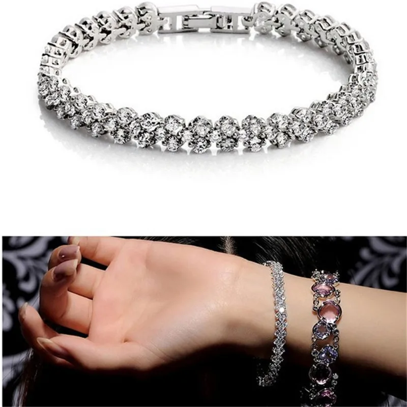 

Women's Jewelry Beautiful Bracelet Fashion Simple Zircon Female Crystal Bracelet Jewelry Flash