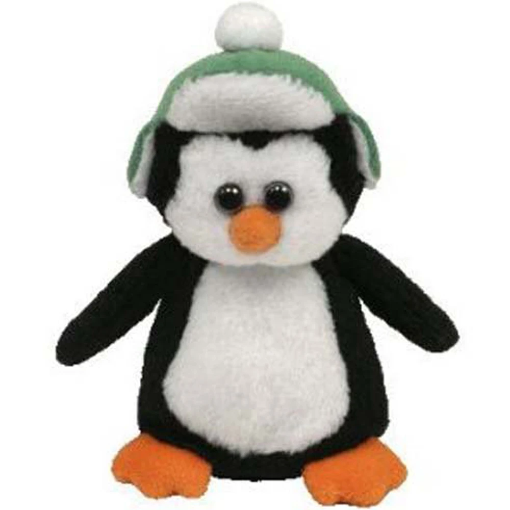 Pyoopeo Ty Baby Beanies 4" 10cm Toboggan the Penguin Plush Soft Stuffed