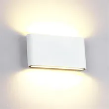 6 Вт 12 Вт наружный водонепроницаемый светодиодный настенный светильник с регулируемой яркостью COB светодиодный настенный светильник алюминиевая подвижная фара белый/черный корпус CE RoHS