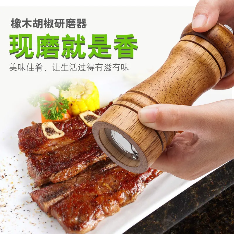 

Wooden Salt And Pepper Mill Tool Three different combinations Spice Salt and Pepper Grinder Manual Grinder Kitchen tools