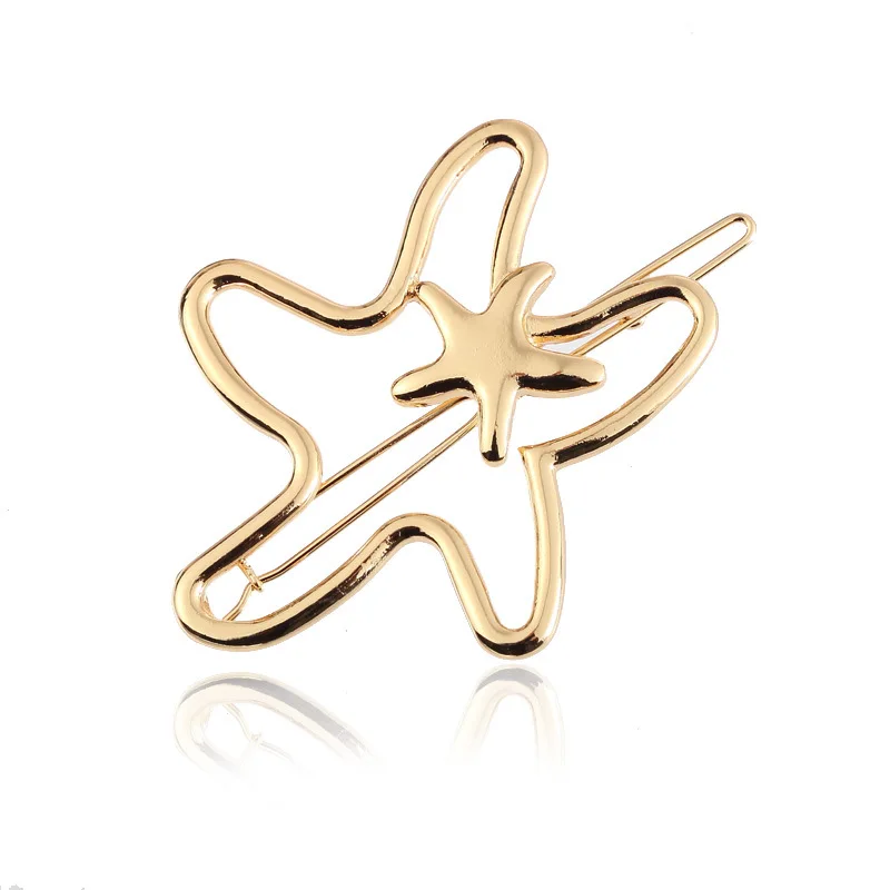 

Fashion Girl Cute Summer Hollow Metal Star Heart Geometry Hairpin Women Fashion Hair Pin Hairpins Jewelry Hair Accessories
