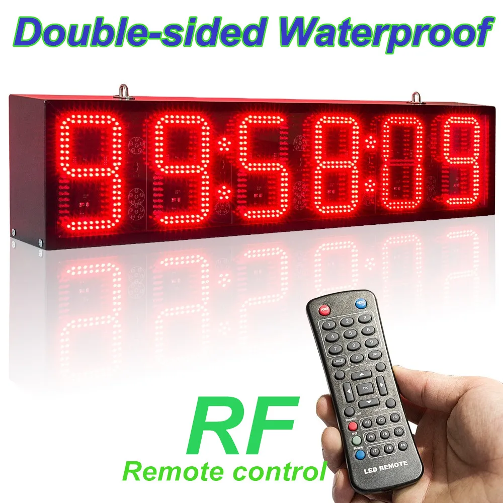 

82cm Double-Sided RF Control Outdoor Waterproof Suspension LED Game Clock Display Marathon Basketball Football Training Timer