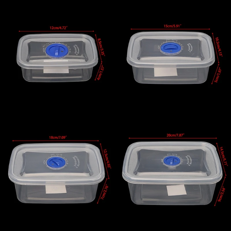 Пластик прозрачный многоразовые Еда контейнер для хранения Коробки для обедов герметичное уплотнение с крышкой, для хранения пищи контейнер