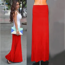 Женская мода размера плюс, Женская Длинная трикотажная юбка s Gypsy, Женская облегающая макси юбка, женская повседневная юбка 19March13