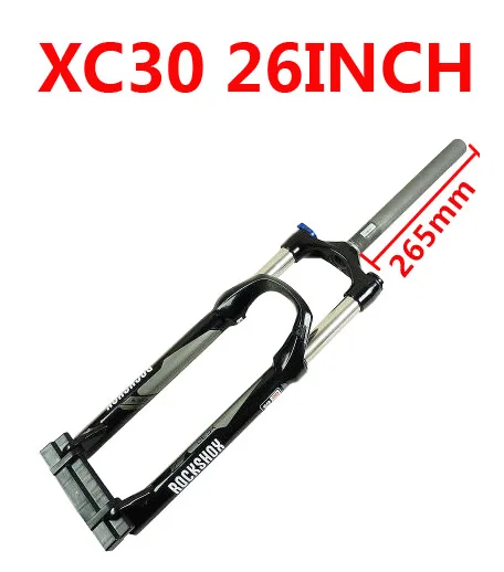 Функция блокировки передний ROCKSHOX XC28 замок масла давление амортизатор 26 дюймов дисковый тормоз горного велосипеда - Цвет: XC30 BLACK 26 265