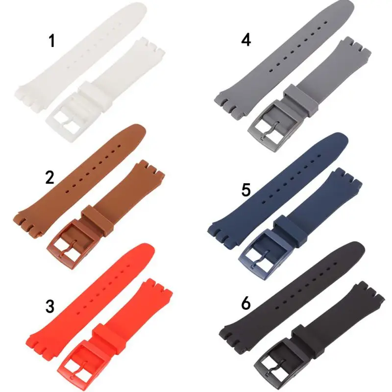 

Triangle Fork Strap Silicone Strap 17 19 20mm Width Watchbands With 6 Colors Optional Transparent Uhrarmband
