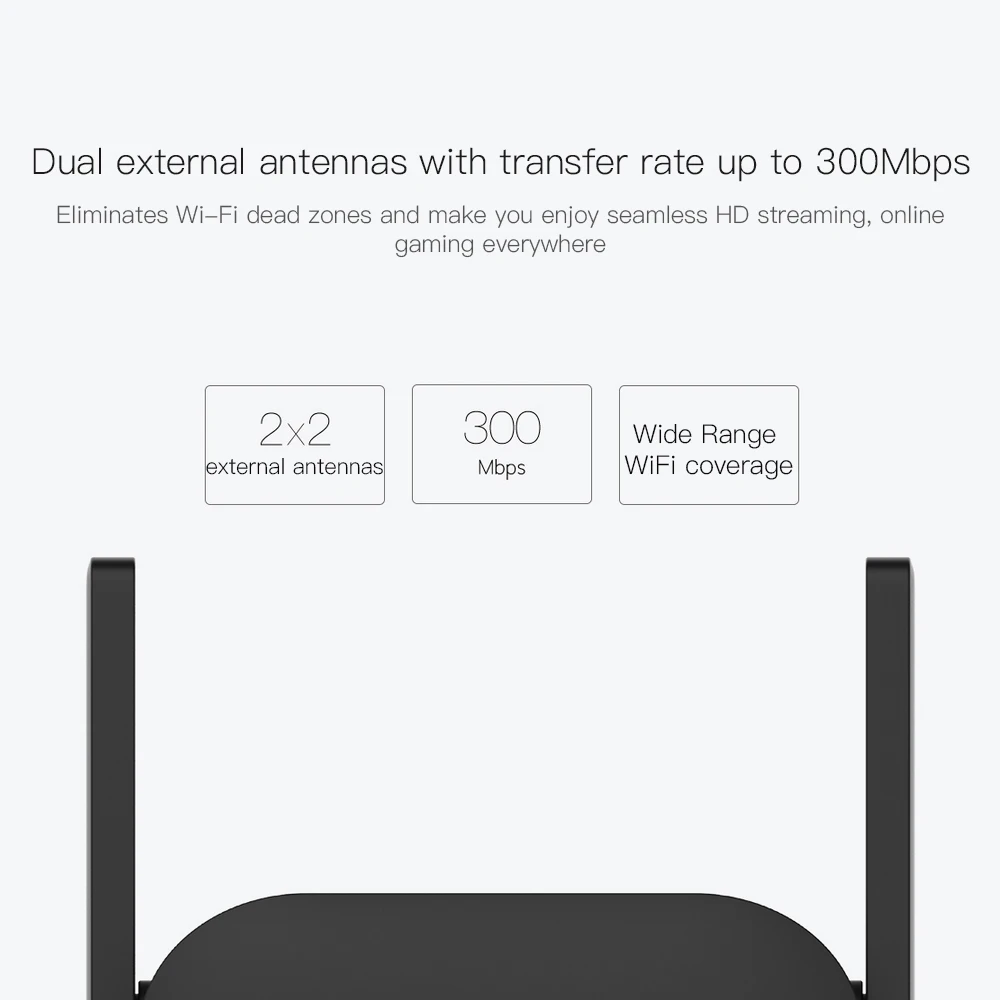 Xiaomi WiFi Repeater Pro 300M WiFi усилитель приложение управление Wifi удлинитель 2,4G Wifi усилитель сигнала Roteador Amplificador