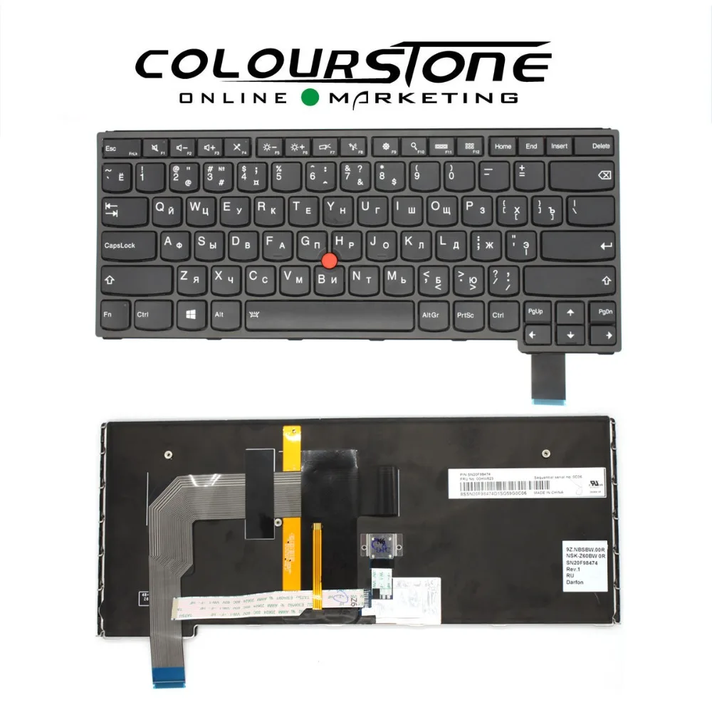 

FOR Lenovo Thinkpad S3 Yoga 14 Keyboard Backlit RUSSIA Black Laptop keyboard