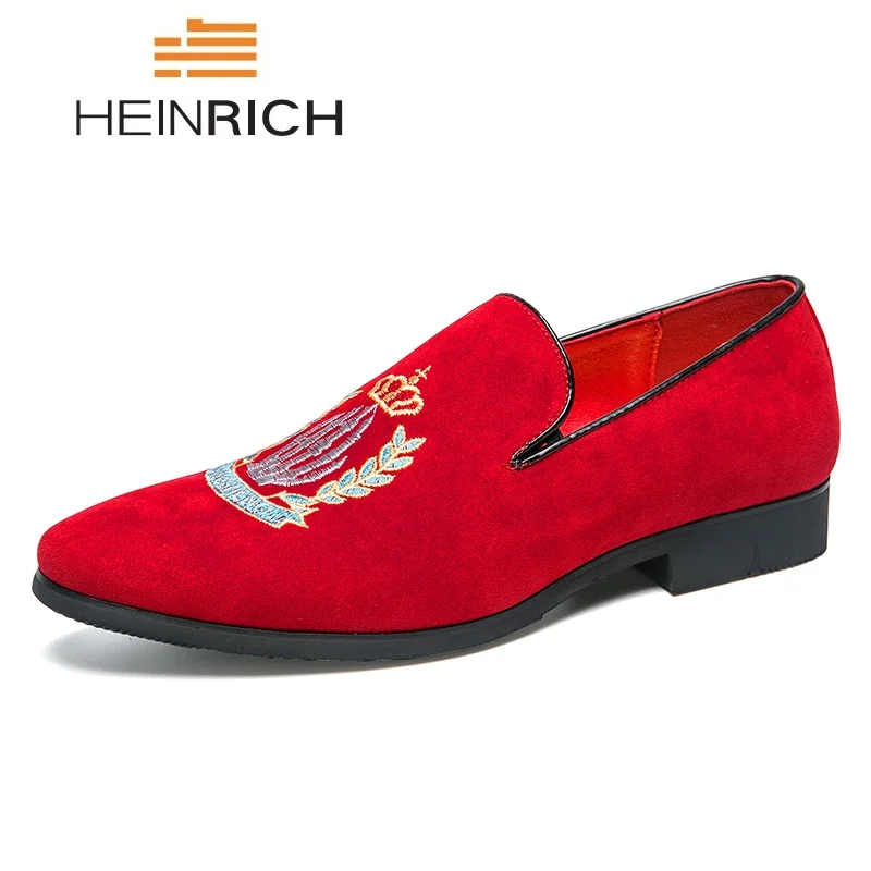 

HEINRICH Brand Mens Loafers Leather Shoes Elegant Shoes For Man Fashion Casual Men's Flats Shoes Leather Moccasin Mens Footwear
