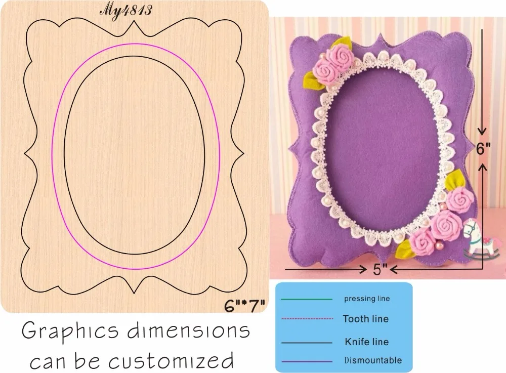 

Photo frame 3 wood moulds die cut accessories wooden die Regola Acciaio Die Misura MY