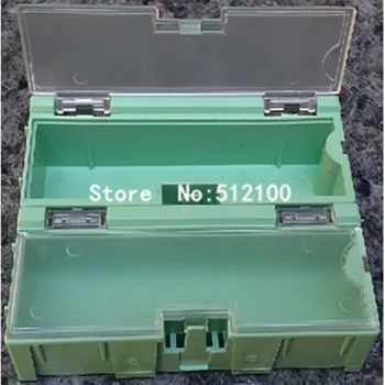 

free shipping 30PCS/LOT conductive component Boxes Patch Interlocking Storage Box 75 x31.5 x 21.5mm Color random