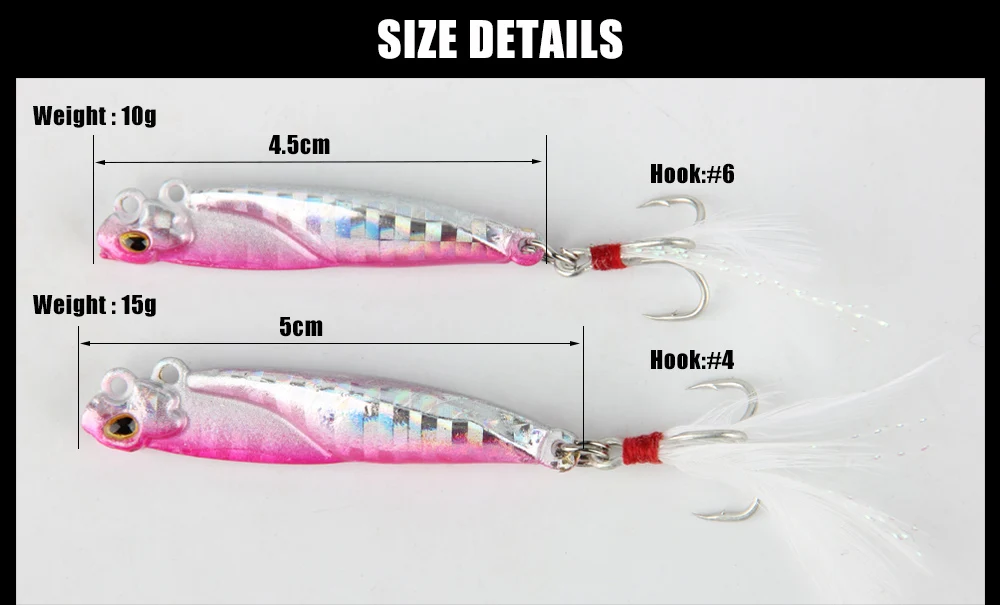 New Metal Fishing Lures 10g 15g Vibrations Spoon Lure Casting Jigs 3D Eyes Artificial Freshwater Saltwater Fishing Lure  (2)