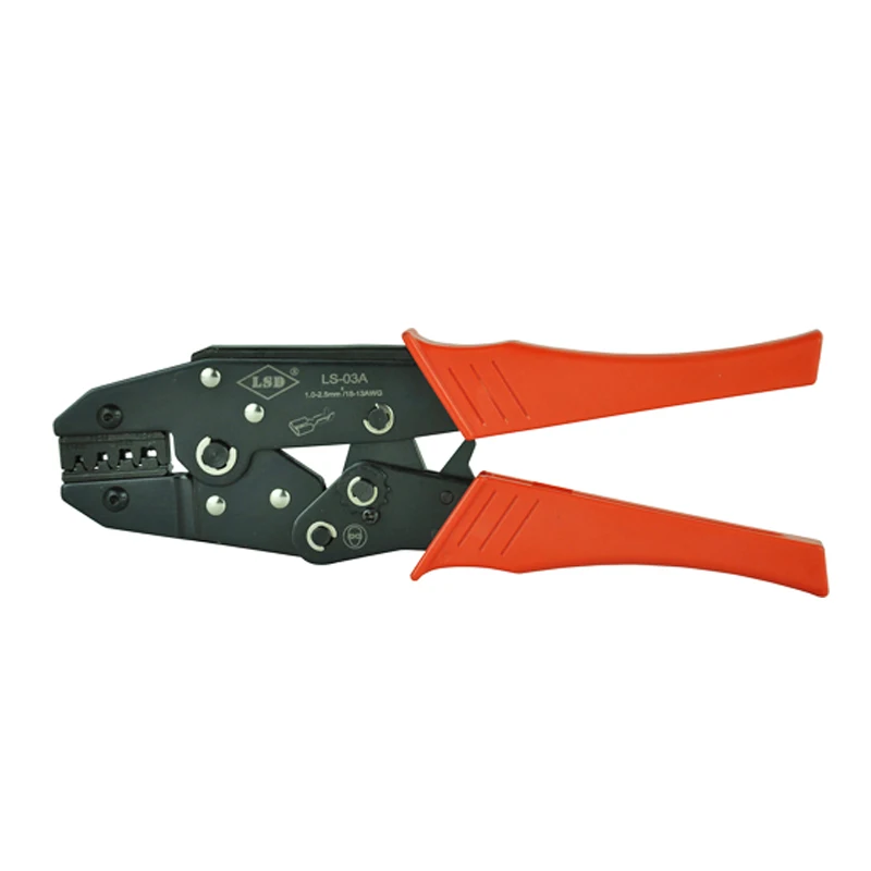 Ratchet Crimping Tool for open barrel terminals 0.1-2.5mm2 non-insulated open plug terminals 27-13AWG crimp tool/plier LS-03A Ratchet Crimping Tool for open barrel terminals 0.1-2.5mm2 non-insulated open plug terminals 27-13AWG crimp tool/plier LS-03A