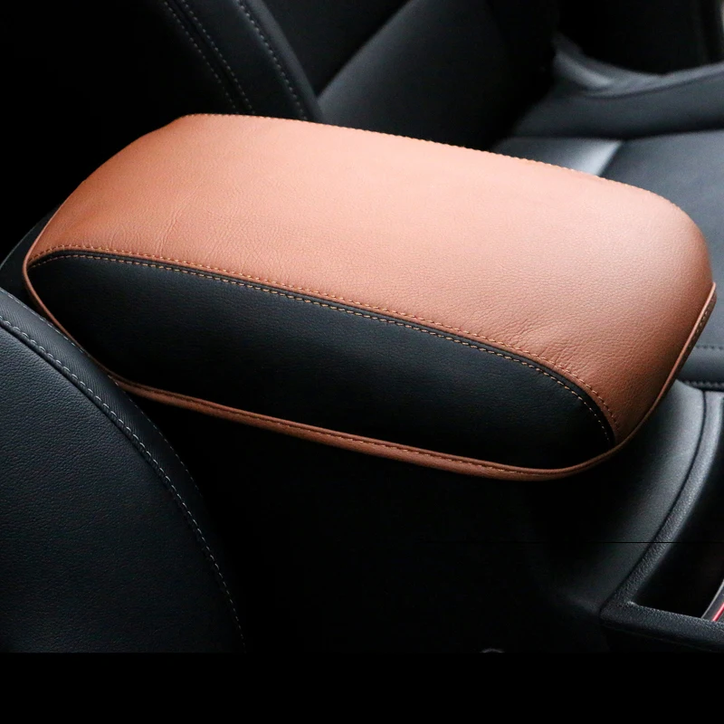 Leather Car Armrest Covers Pad Center Console Seat Armrest Storage font b Box b font Mat
