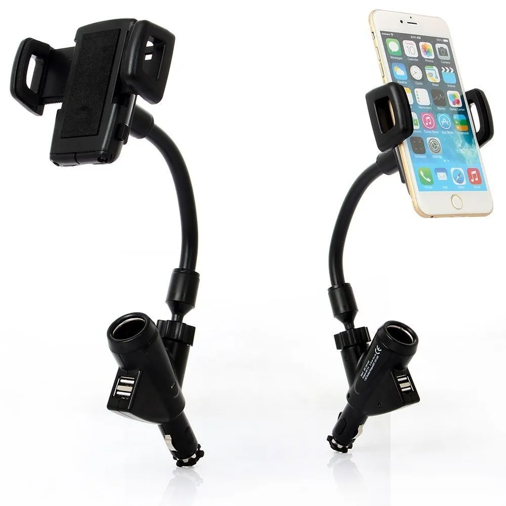 50pcs Universal Car phone holder USB Ports Car Charger Mount with