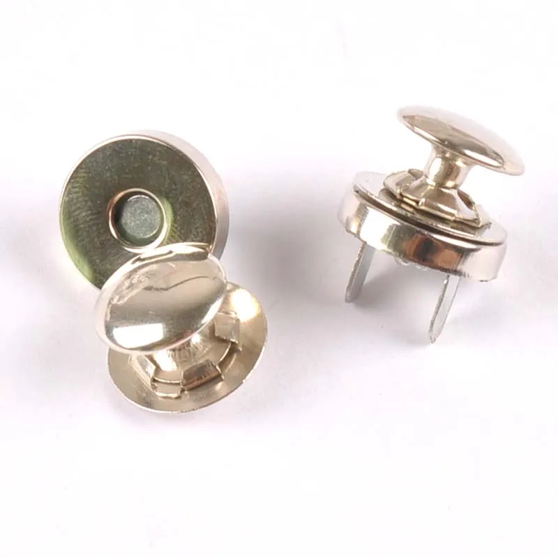 

10 Sets Silver Snap Buttons For Clothing Decor Magnetic Buttons Fasteners Rivet Stud Purse Bags Parts DIY Accessories 14mm C2115