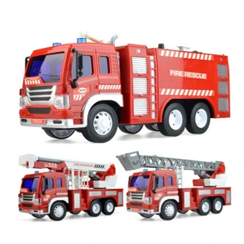

GEEK KING 1:16 Diecast Pull Back Fire truck toy car inertia car engineering car fire truck music Large child boy toy car model
