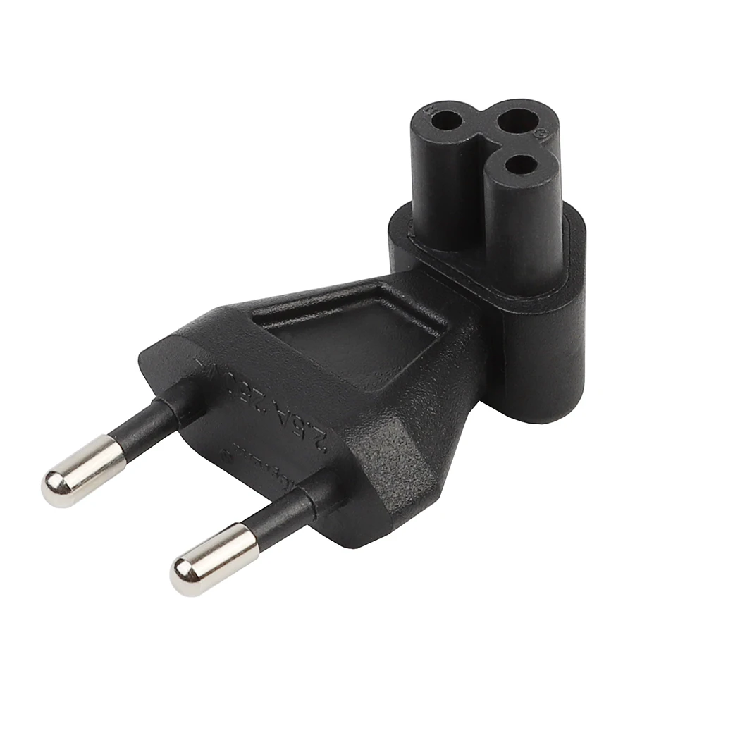 

EU AC conversion plug ,European 2 Pin Male to IEC 320 C5 Right Angle Power adapter,EU TO IEC320 C5 plug