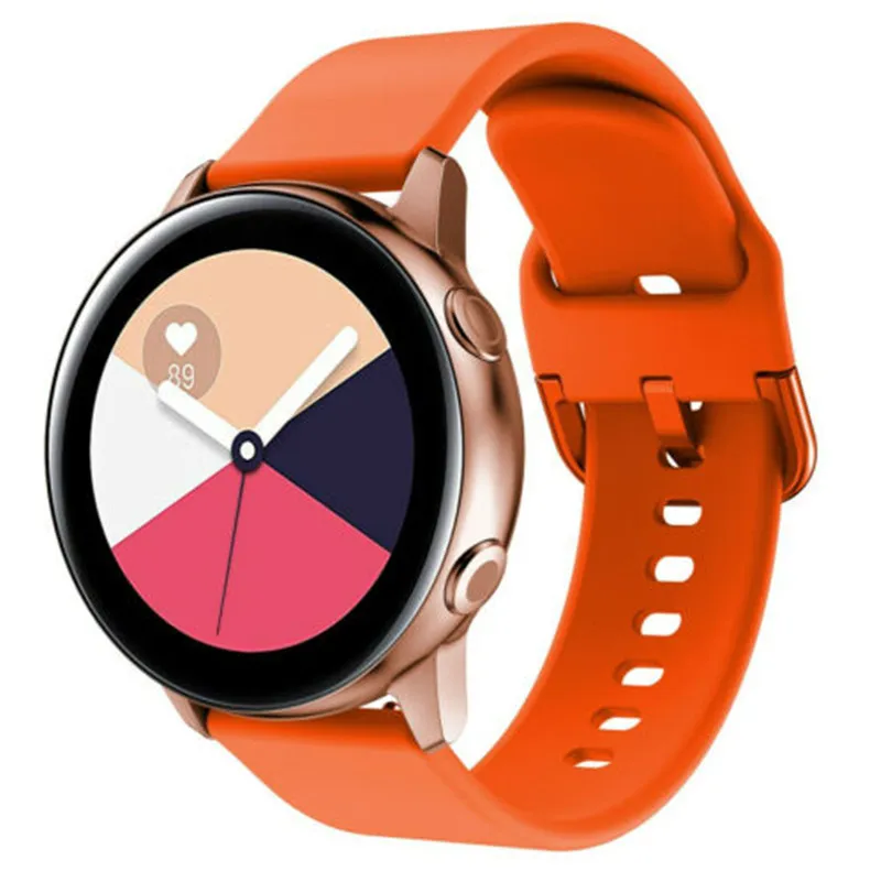 Ремешок силиконовый из ТПУ для спортивных часов Samsung Galaxy Watch Active браслет 42 мм 20