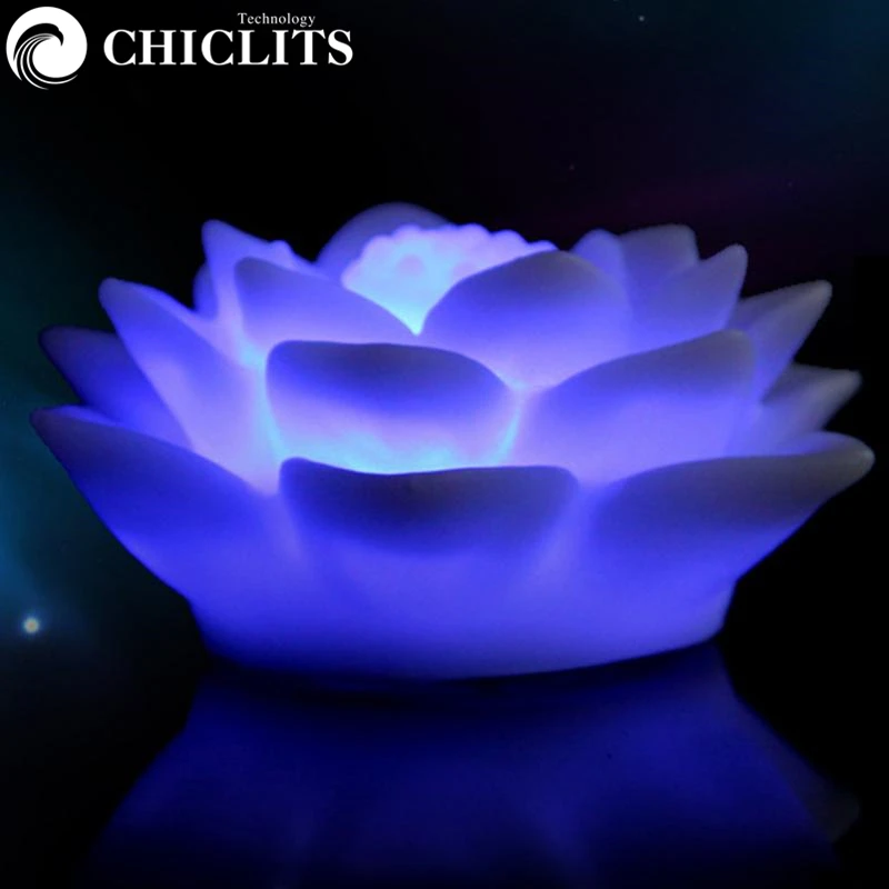 CHICLITS Новинка Цвет Изменение цветок лотоса светодиодный ночной Светильник