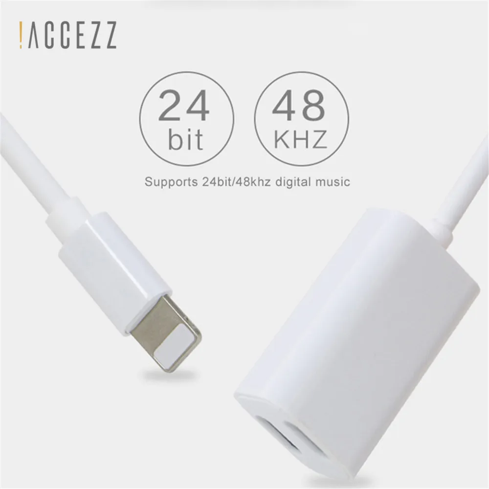 ACCEZZ двойное зарядное Освещение адаптер для Iphone аудио для iPhone X 7 8 plus IOS сплиттер наушники 2 в 1 Aux кабель конвертер
