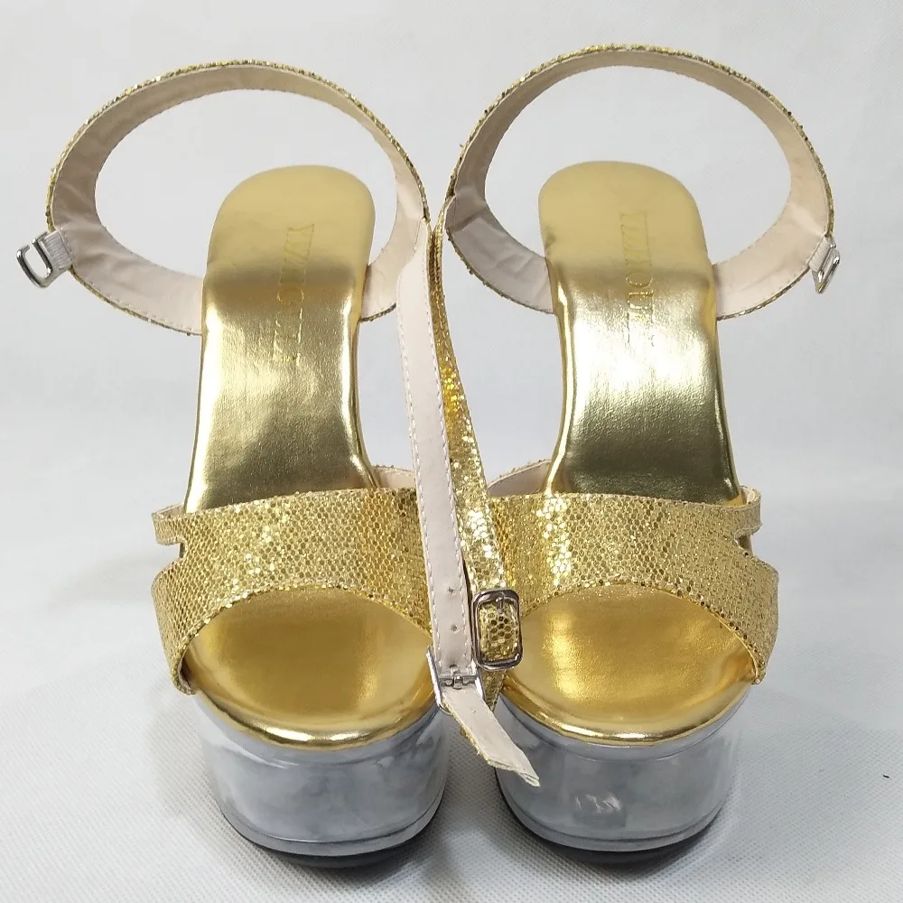 Sexy 15-17 CM High-Heeled Sandals Nightclub Dance Shoes Pole Dancing Shoes Model High Heels Women's Shoes Q-054