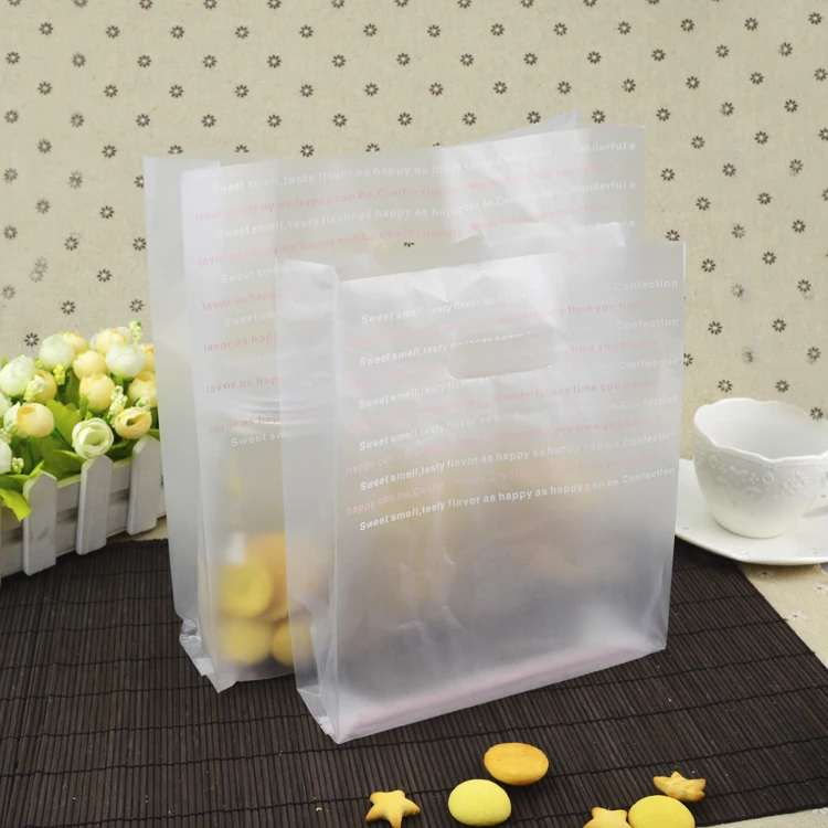 

200pcs Baking,Food packing bag Take away bag Plastic dessert food bag,Letter pattern bread packaging bag,Three sizes