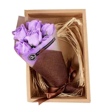 Горячее предложение, романтическое мыло для тела с ароматом розы, лепестками цветов, 7 шт., подарок для свадебной вечеринки, чудесные подарки, веселые ванны P# ccdropshipping