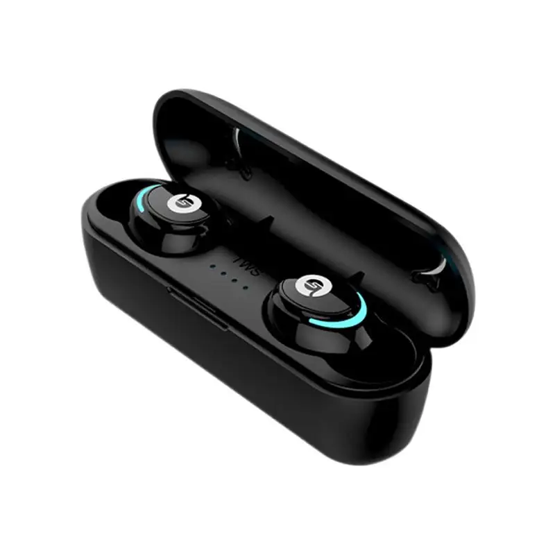 Black AIR01 Bluetooth V5.0 Беспроводной наушники двойной вызова малой мощности стерео гарнитура наушники Универсальные спортивные наушники гарнитуры - Цвет: Black