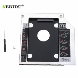 Kebidu Алюминиевый металлический 2nd HDD Caddy 12,7 мм SATA 3,0 жесткий диск коробка 2,5 "SATA III 3,0 SSD HDD чехол для ноутбука нечетный cd-rom