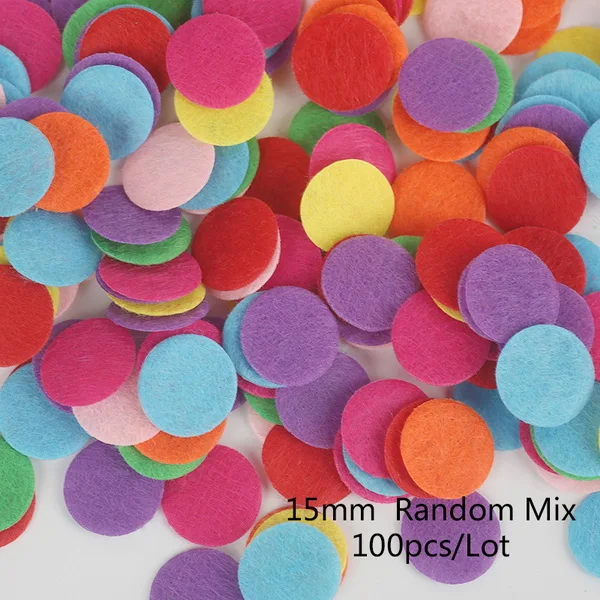 100pcs Colorful Round Felt Fabric Pads for DIY Sewing and Crafting