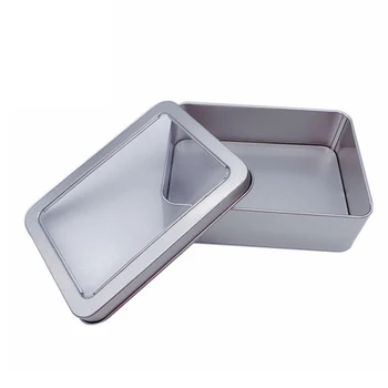 

Tinplate Candy Storage Box Organizer Container Cans for Product Packaging with Clear Window Jewelry Beads or Buttons Storage Box