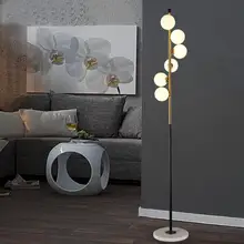 Скандинавские простые Торшеры для гостиной, стеклянная лампа с шариками, Золотая лампа, спальня, креативное искусство, домашний декор, осветительные приборы