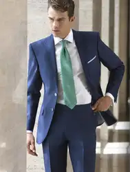 Последние конструкции пальто брюки Темно-синие свадебные костюмы для Для мужчин Slim Fit Формальные классические брюки скинни для выпускного