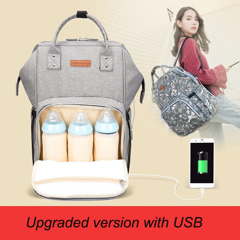

2018 Baby Diaper Bag With Usb Charge Fashion Mummy Maternity Nappy Bag Large Capacity Bag Travel Backpack Designer Nursing Bag