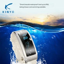 IP68 водонепроницаемый плавательный браслет монитор сердечного ритма фитнес-трекер умный Браслет своевременная извещение о входящем сообщении мужские и женские Smartband
