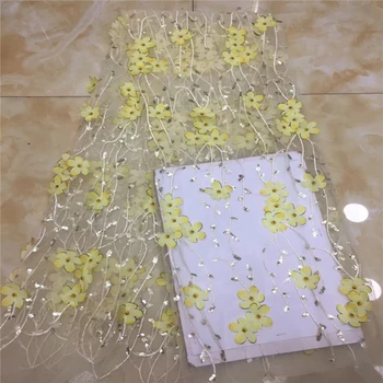 

VILLIEA African Lace Fabric Embroidered Nigerian Laces Fabric Bridal High Quality French Tulle Lace Fabric For Wedding Party