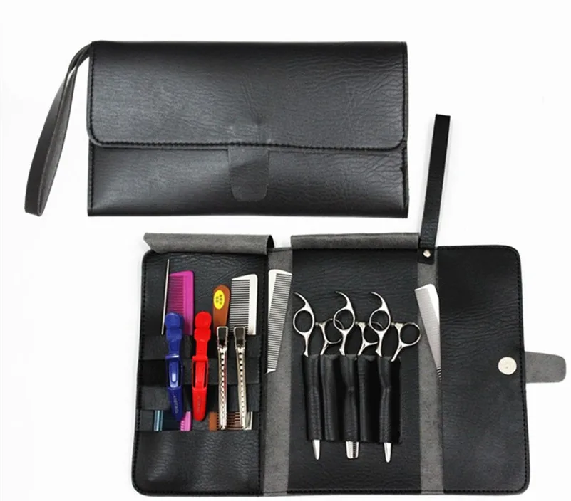 

Professional Barber PU Leather Scissors Bag Waist Hairdressing Tool Pouch